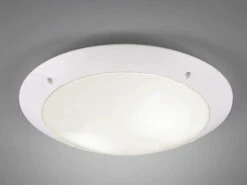 Reality Leuchten Runde Außendeckenleuchte Wandlampe CAMARO In Weiß Matt - 33 Cm