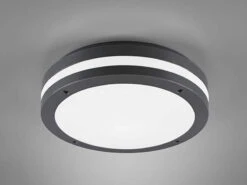 Reality Leuchten Runde LED Außendeckenleuchte Wandlampe KENDAL In Anthrazit
