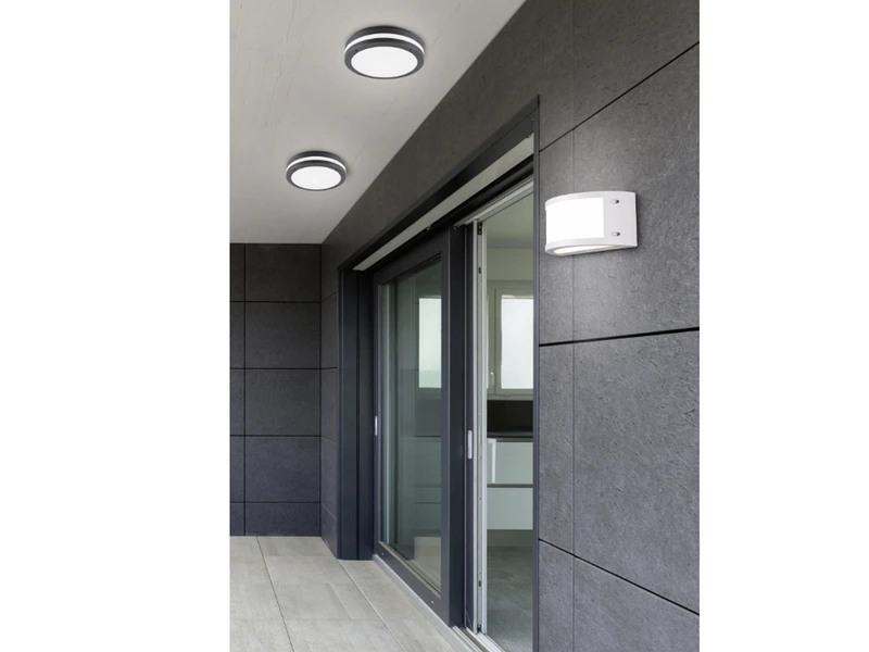 Reality Leuchten Runde LED Außendeckenleuchte Wandlampe KENDAL In Anthrazit – Bild 5