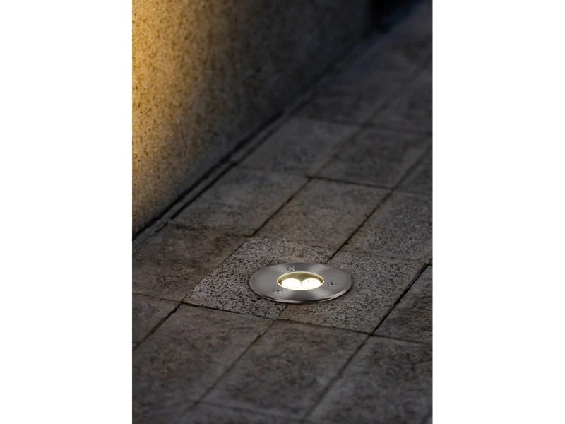 Trio Leuchten Runder Bodeneinbauspot BELAJA Edelstahl Ø 11cm IP65 - Bodenstrahler Für Einfahrt – Bild 5