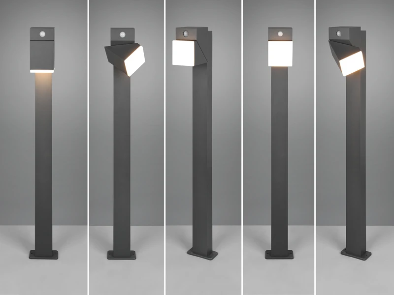Trio Leuchten Schwenkbare LED Außen Wegeleuchte AVON Mit Bewegungsmelder, H: 100cm – Bild 4
