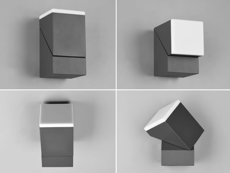 Trio Leuchten Schwenkbare LED Außenwandleuchte AVON, Höhe 16cm, Anthrazit – Bild 5