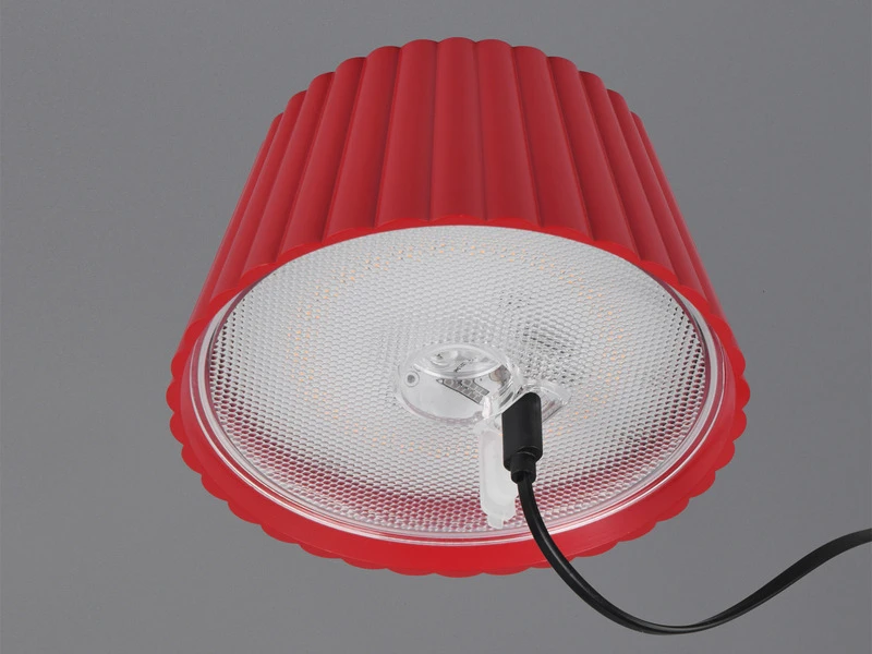 MeineWunschleuchte SET Akku Stehlampe 123cm & Tischleuchte 39cm Für Outdoor Kabellos Rot – Bild 10
