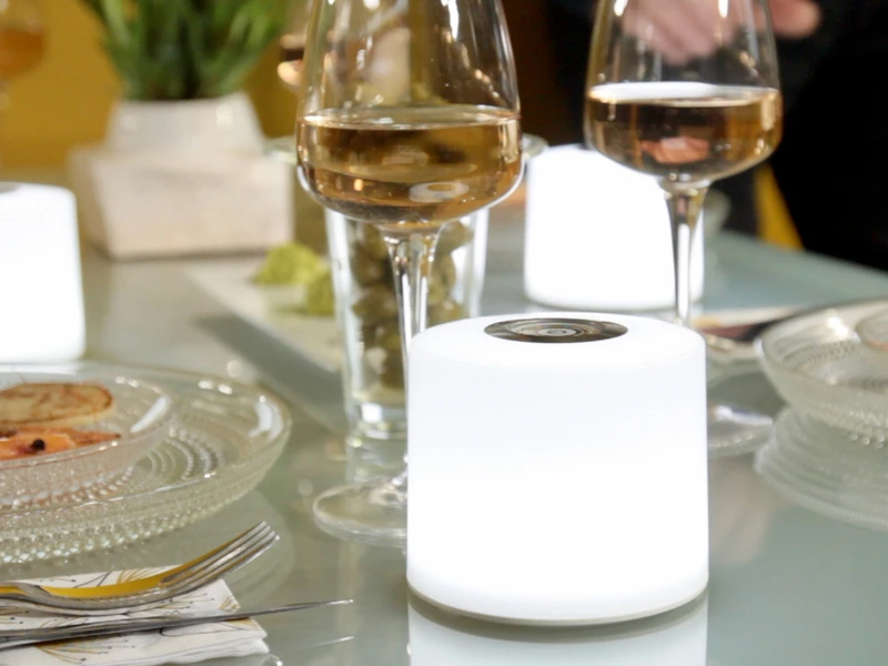 Lutec Smarte Akku LED Außentischleuchte NOMA - Basis SET Erweiterbar, RGB Ø10cm – Bild 8