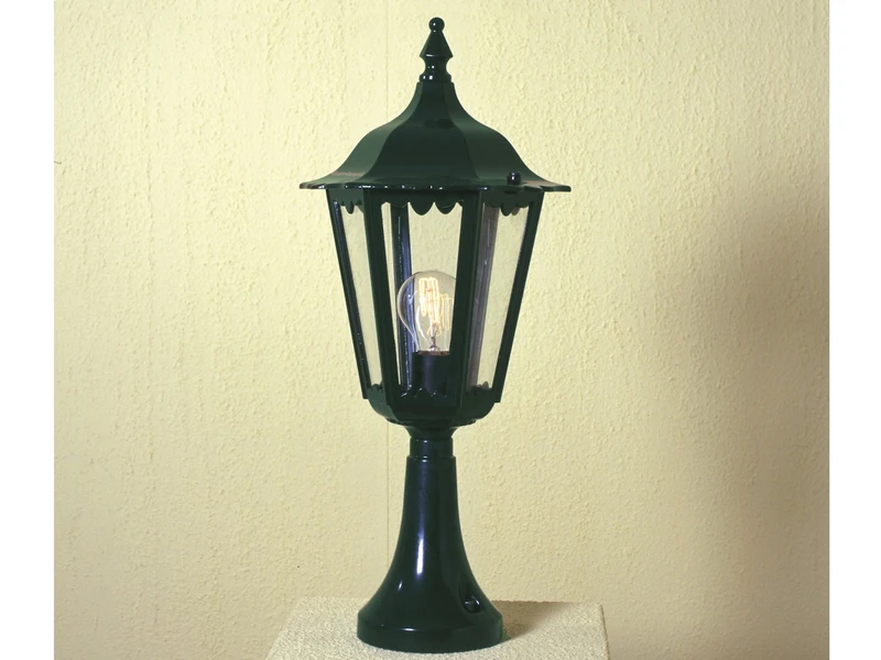 Konstsmide Sockelleuchte FIRENZE Landhausstil, Aluminium Grün, Höhe 55cm – Bild 3