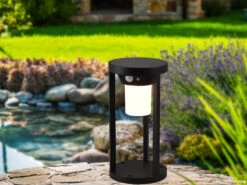 Trio Leuchten Solar AuĂen Sockelleuchte CARMO Mit Bewegungsmelder & Dauerlicht, H. 25cm