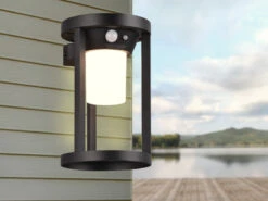 Trio Leuchten Solar AuĂźenwandleuchte CARMO Mit Bewegungsmelder & Dauerlicht, H. 20cm