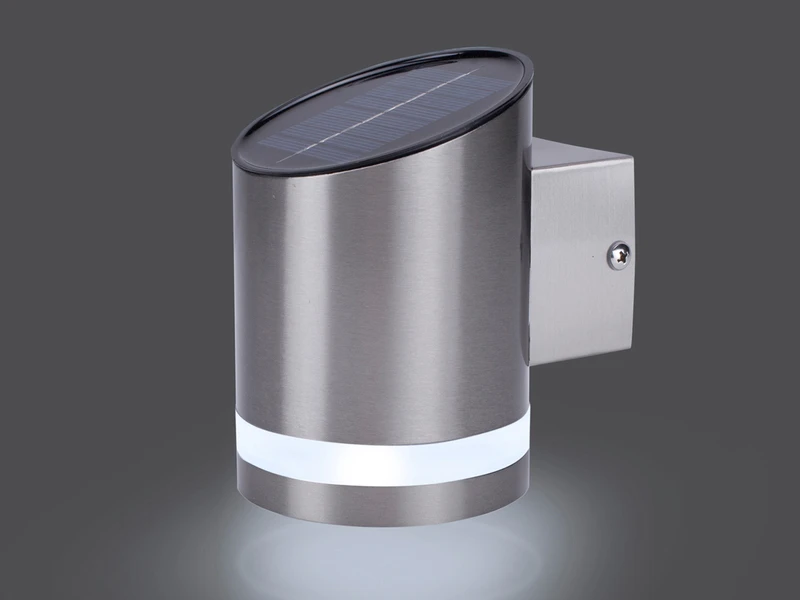 Smartwares Solar Außenwandleuchte Edelstahl, Höhe Ca. 13 Cm, Dämmerungssensor – Bild 3