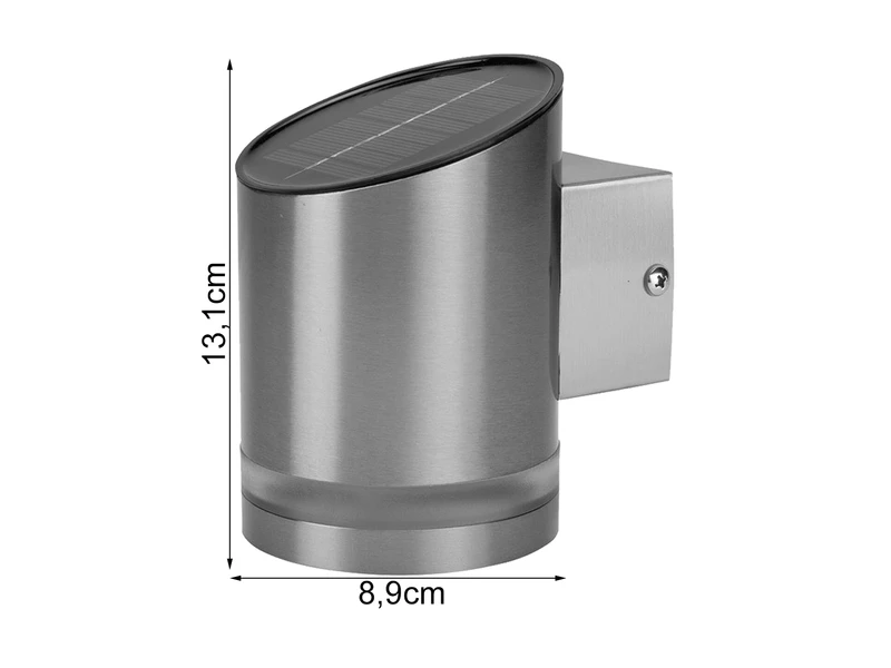 Smartwares Solar Außenwandleuchte Edelstahl, Höhe Ca. 13 Cm, Dämmerungssensor – Bild 4