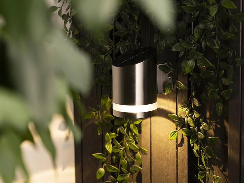 Smartwares Solar Außenwandleuchte Edelstahl, Höhe Ca. 13 Cm, Dämmerungssensor – Bild 8