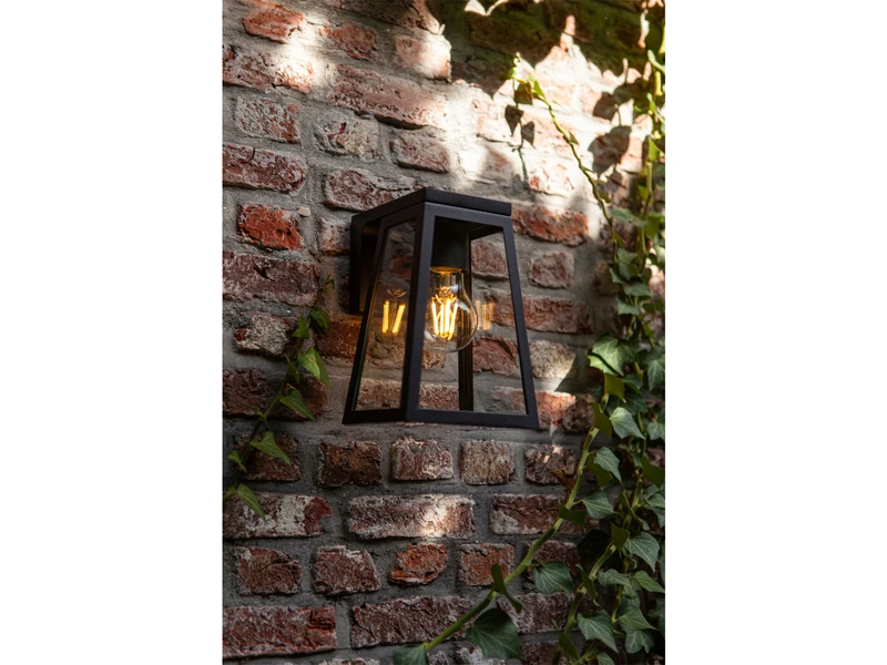 Lutec Solar LED Außenwandleuchte FIA Schwarz Aluminium, 14x14cm, Höhe 21cm – Bild 5