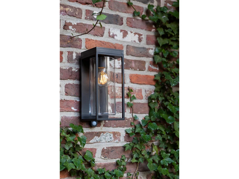 Lutec Solar LED Außenwandleuchte FLAIR Schwarz, Bewegungsmelder Höhe 28cm – Bild 7
