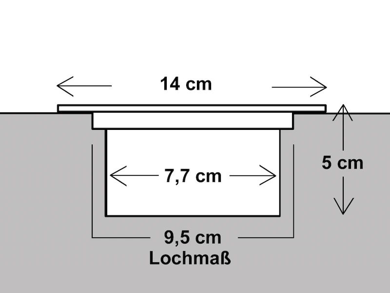 MeineWunschleuchte Solar LED Bodeneinbaustrahler 2er SET Für Außen, Edelstahl Rund Ø14cm IP67 – Bild 5