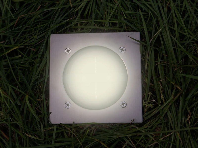 Ranex Solar LED Bodeneinbaustrahler 6er SET Für Außen, Edelstahl 4-eckig 10x10cm, IP67 – Bild 8