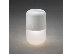 Konstsmide Solar LED Leuchte ASSISI Mit 3-Stufen Dimmer & USB-Kabel, IP44, Weiß