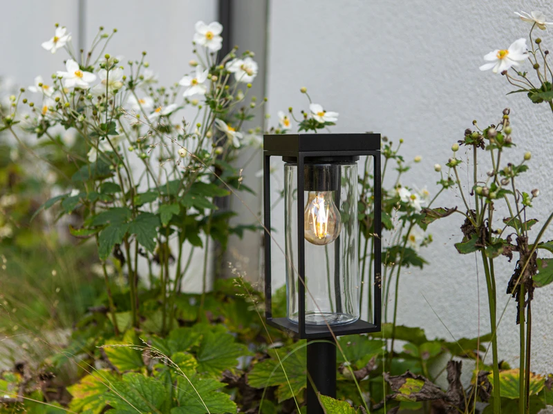 Lutec Solar LED Wegeleuchte FLAIR Mit Spieß, Dämmerungssensor Höhe 76cm – Bild 6