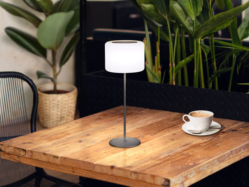 FHL Easy Solar Tischlampe PINO 39,5cm Ohne Kabel - Mit Fernbedienung Dimmbar & RGB