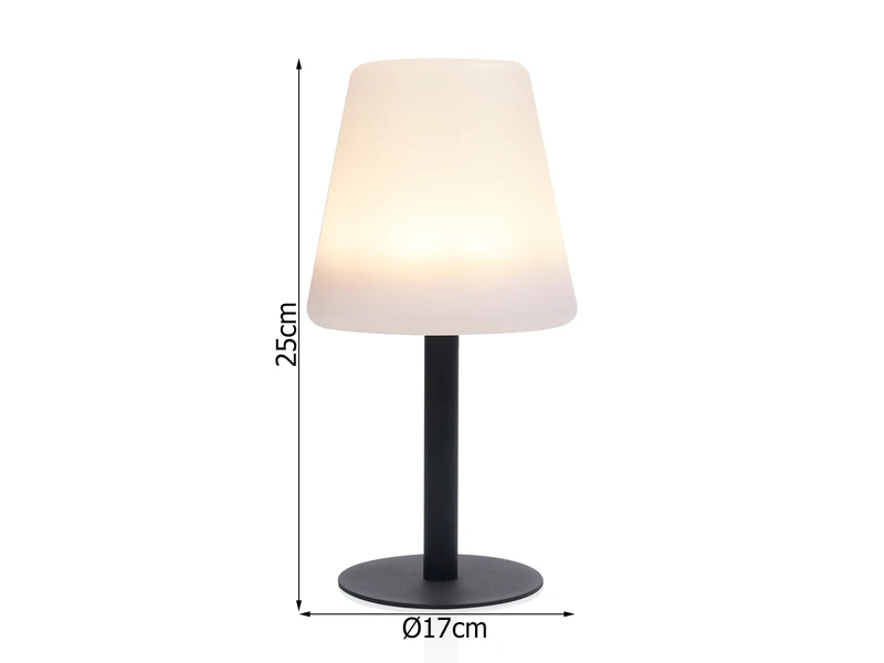 Smartwares Solar Tischleuchte Outdoor, Per USB & Solar Aufladbar, Höhe 25cm – Bild 3