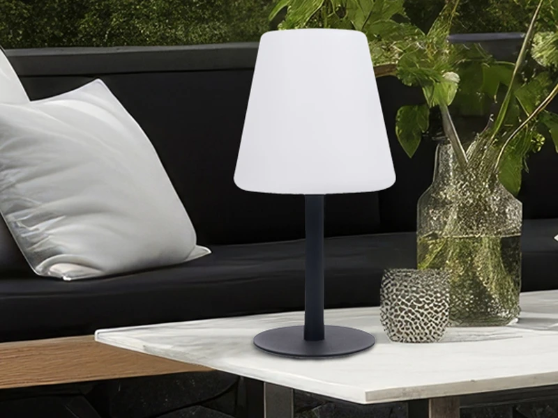 Smartwares Solar Tischleuchte Outdoor, Per USB & Solar Aufladbar, Höhe 25cm – Bild 7