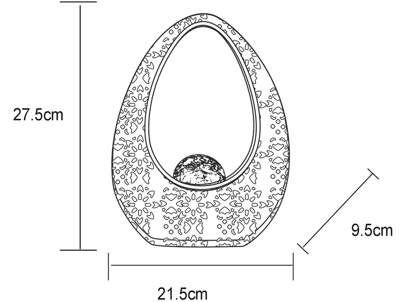 Globo Solarleuchte Mit Crackle Glaskugel, Dekorstanzungen Bronzefarben, Höhe 27,5cm – Bild 3