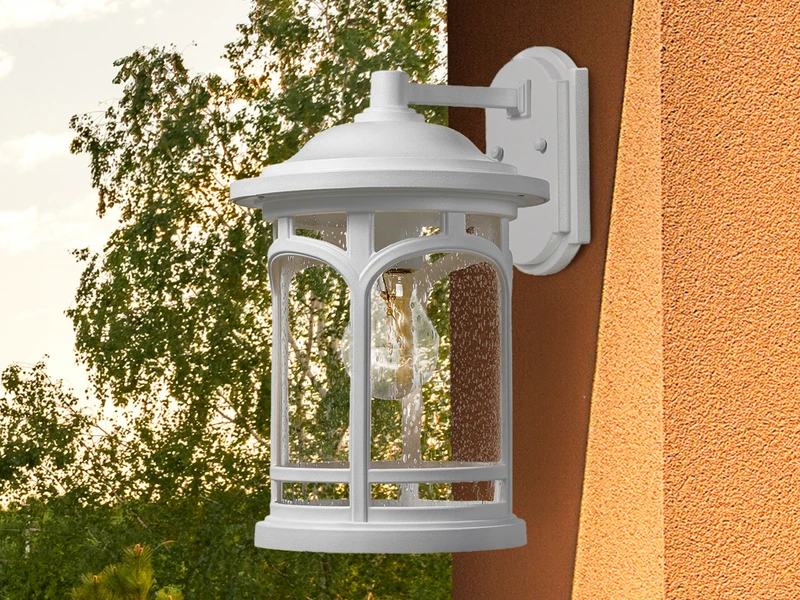 QUOIZEL Ultra Wetter & Salzluft Resistente Außen Laterne MARBLEHEAD, Weiß Höhe 26cm – Bild 4