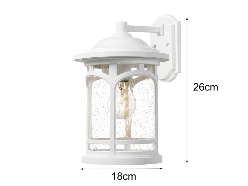 QUOIZEL Ultra Wetter & Salzluft Resistente Außen Laterne MARBLEHEAD, Weiß Höhe 26cm – Bild 6