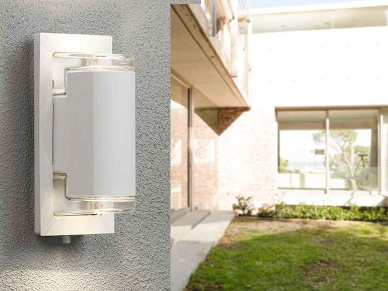 Konstsmide UP & DOWN Außenwandleuchte POTENZA, Alu Weiß, IP54, Mit 2x 5W LED – Bild 6