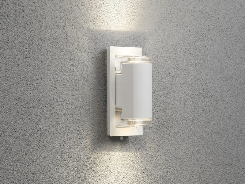 Konstsmide UP & DOWN Außenwandleuchte POTENZA, Alu Weiß, IP54, Mit 2x 5W LED – Bild 7