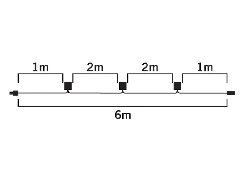Konstsmide Verlängerungskabel, 6 Meter, 3 Anschlüsse, Zubehör Für Serie Amalfi – Bild 3