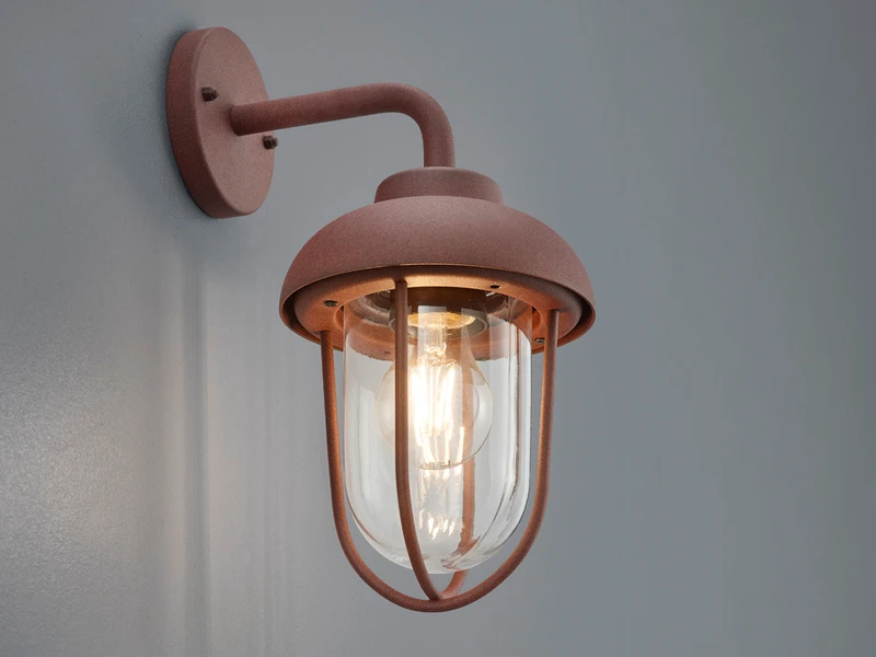 Trio Leuchten Vintage AuĂenwandleuchte Laterne DUERO In Rostoptik - Fassadenbeleuchtung â Bild 3