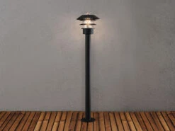 Konstsmide Wegeleuchte Außenlaterne MODENA Aus Aluminium Schwarz, Höhe 98cm