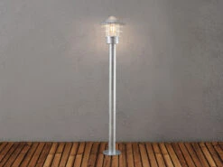 Konstsmide Wegeleuchte Außenlaterne MODENA Aus Stahl Silber, Höhe 98cm