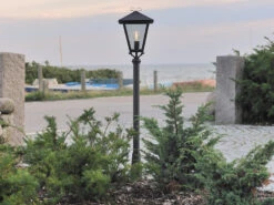 Konstsmide Wegeleuchte BENU, E27, Aluminium Schwarz, Höhe 128 Cm