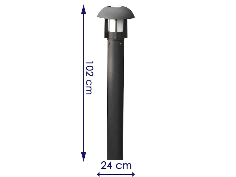 Konstsmide Wegeleuchte / Pollerleuchte HEIMDAL, Höhe 102 Cm, Alu Schwarz / Glas Opal, E27 – Bild 2