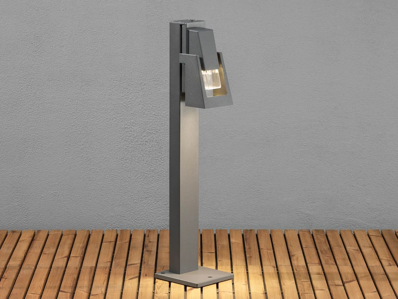 Konstsmide Wegeleuchte POTENZA, Aluminium Anthrazit, GU10-Sockel, Höhe 100 Cm, IP54 â Bild 6