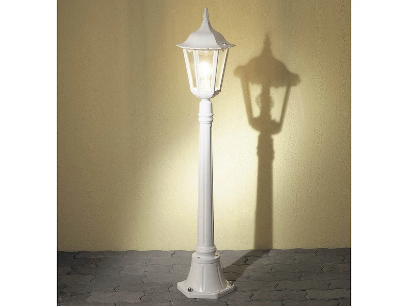 Konstsmide Weiße Wegeleuchte FIRENZE Aluminium, Inkl. Pfahl Und Fundament – Bild 3