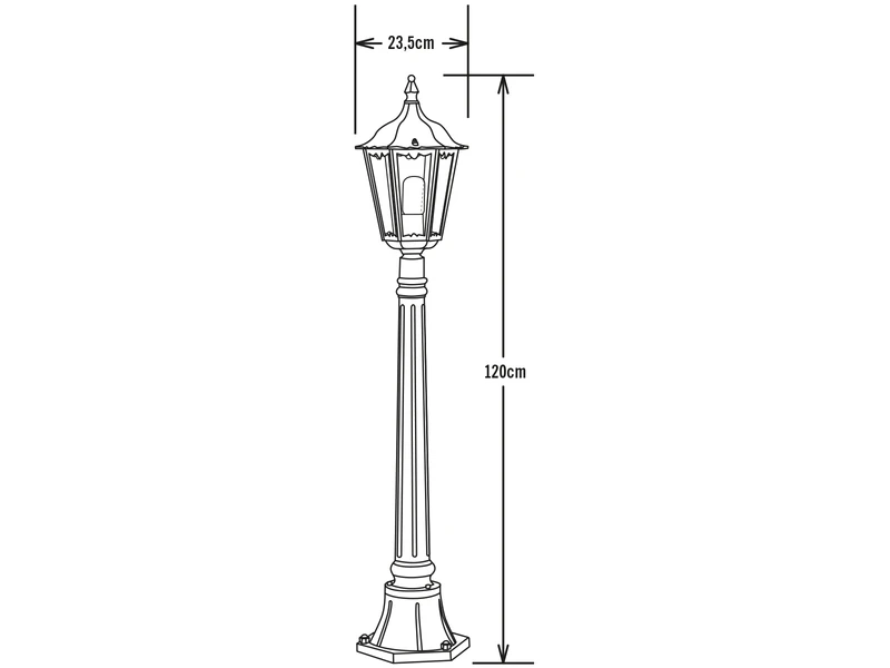Konstsmide Weiße Wegeleuchte FIRENZE Aluminium, Inkl. Pfahl Und Fundament – Bild 4